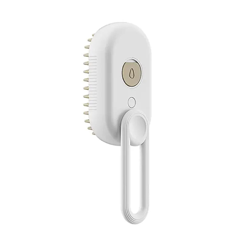 Pet Steam Brush – 3-in-1 Grooming Tool for Cats & Dogs White